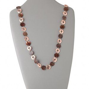 NWOT - 36 Inch necklace- Copper & brown shell